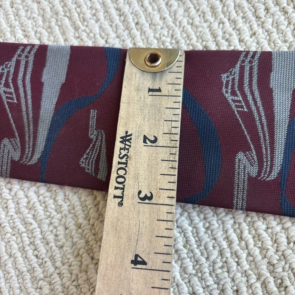 Vintage Amtrak employee Conductor Uniform Necktie Red polyester train USA